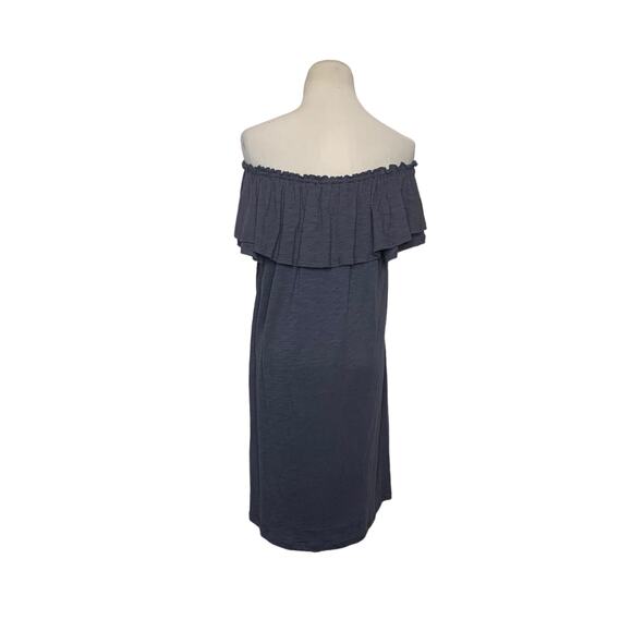 Drew Smokey Gray Off Shoulder Mini Shift Dress Size M - Picture 6 of 11